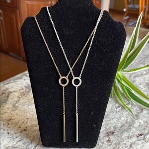 ♦️Final Price♦️
Elegant Necklace Set with 
Circle and Hanging Bar Detailing